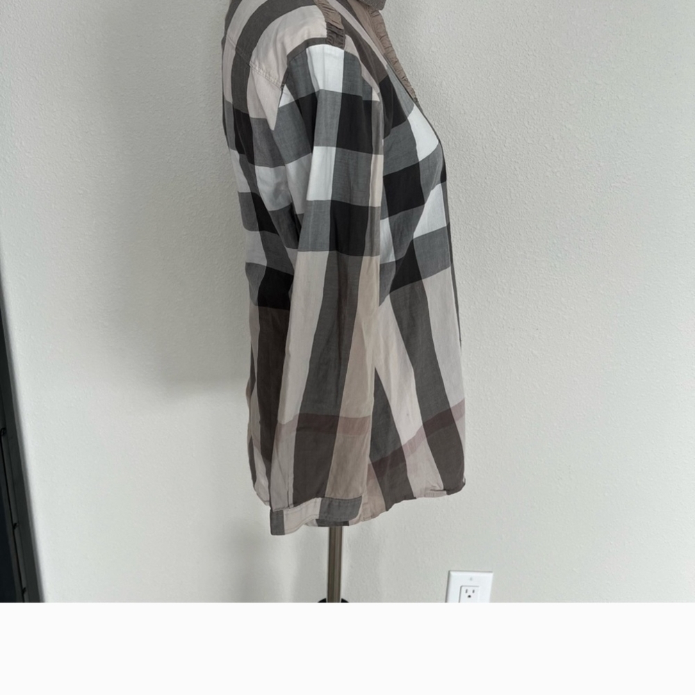 Burberry Brit Stone Gray Nova Check Women's Shirt - Picture 9 of 16